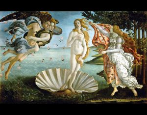 Nacimiento de Venus, por Sandro Botticelli