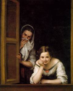 Dos Mujeres en la Ventana 1670, Bartolomé Esteban Murillo, National Gallery, Whasington.